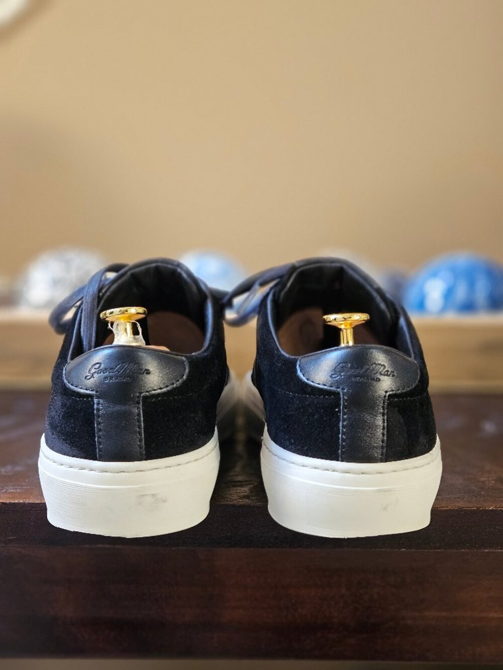 Good Man Brand Men's Midtown Suede Sneakers, Black, Sz 12 - Picture 5 of 14